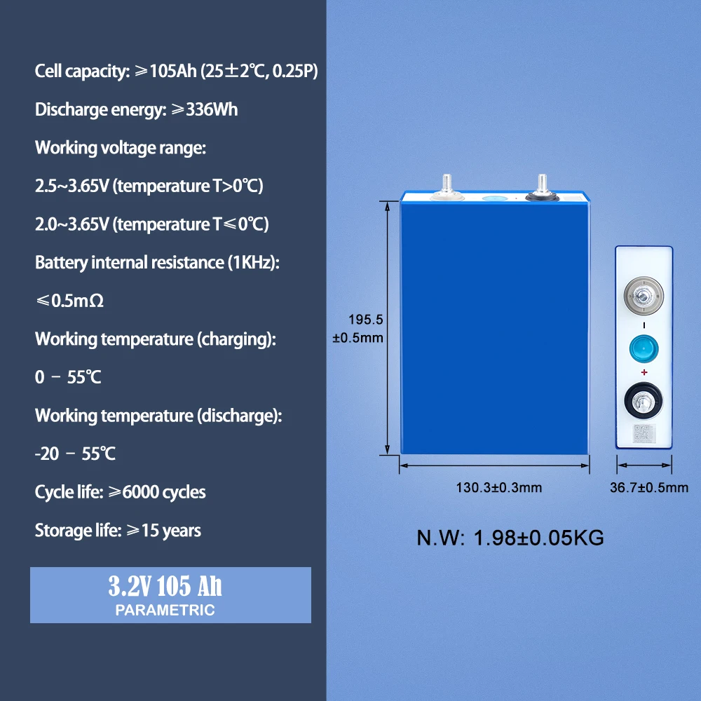 Pre-order EVE 105AH LiFePO4 Batteries EU Stock Grade A Original 3.2V Cell Rechargeable 48V Power Supply 12V 24V Solar