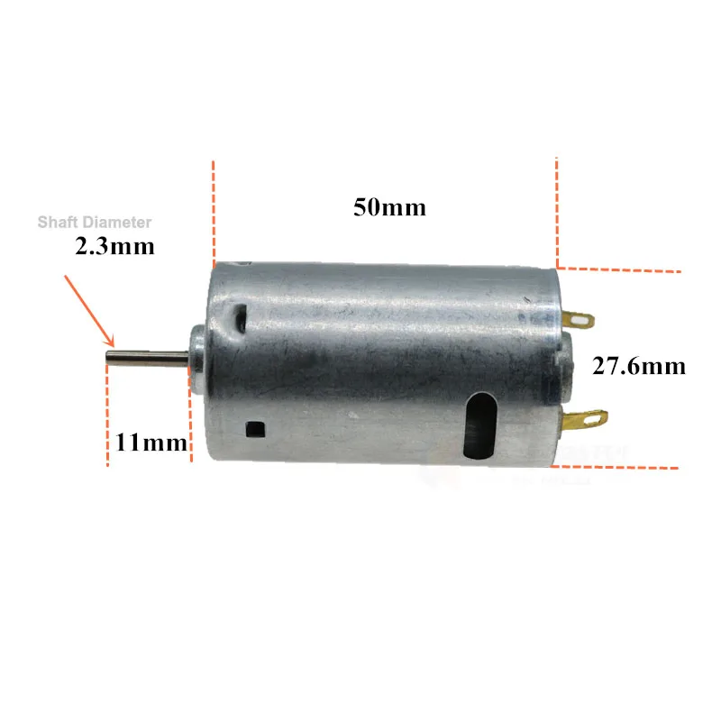 Micro RS-390 Motor DC 6V-24V 26000 RPM High Speed Large Torque with Cooling Fan DIY Drill Tool Motor