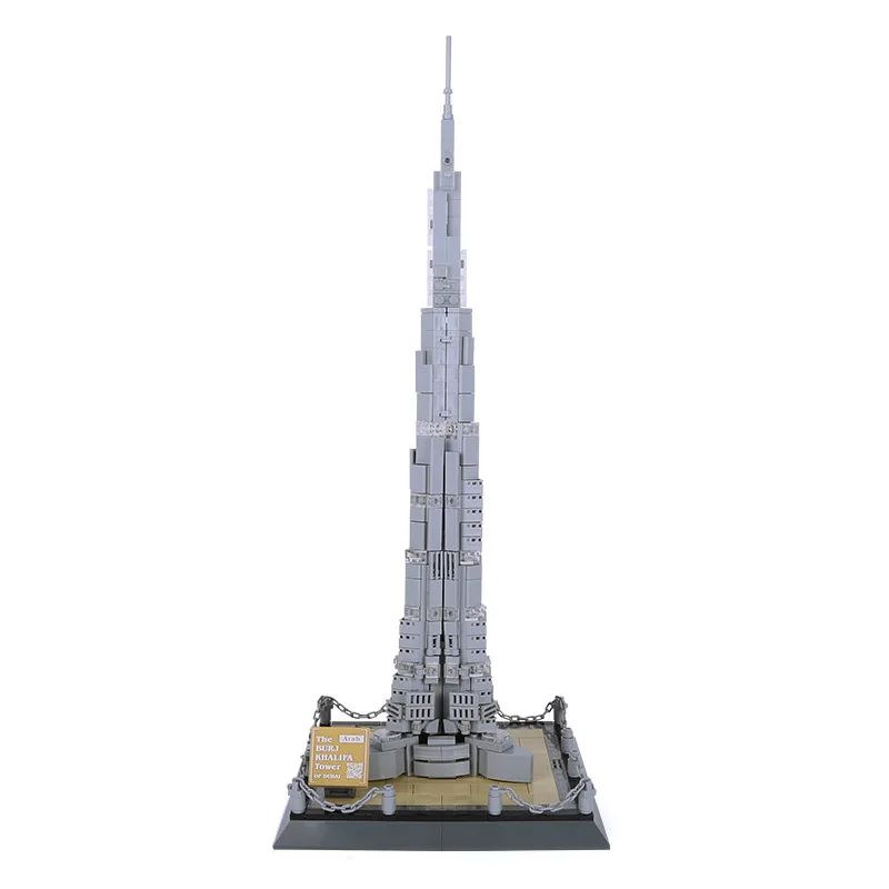 Architettura più alta del mondo il Burj Khalifa Tower of Dubai Building Blocks Model Assembly Bricks kit per bambini adulti giocattoli regalo