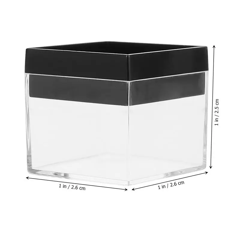 10Pcs Square Rock Mineral Display Boxes Plastic Transparent Display Case Jewelry Organizer Display Holder For Mineral Collection