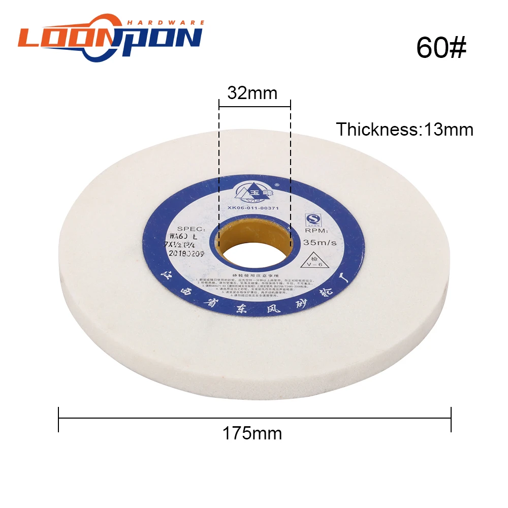8 grit 200x16x32mm grit 46 roda de moagem cerâmica abrasivo disco moedor de metal aço pedra ferramenta giratória roda de polimento para metal