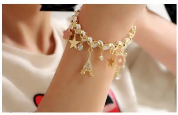 New fashion Flower playing card love bracelet For Women girl Accessories jewelry wholesale