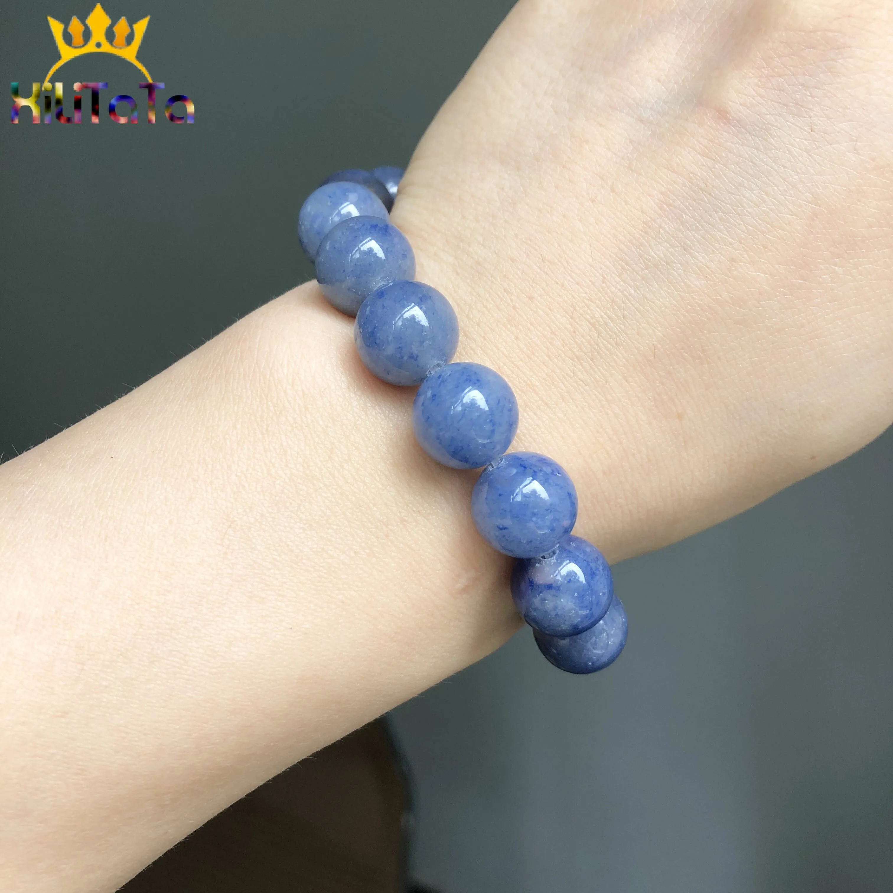 Natural Stone Blue Aventurine Beads Loose Spacer Beads For Jewelry DIY Making Bracelet Accessories 15\'\' 4 6 8 10 12mm