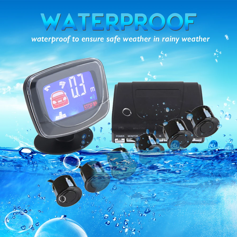 Sensori di parcheggio per Auto Auto Parktronic Waterproof 4 6 8 Beep Alert Radar Detector con Monitor e Dual CPU Intelligent System