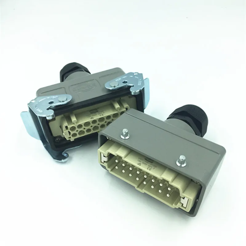 Rectangular reload connector Waterproof aviation plug Hot runner connector HDC-HE-016-5 16 core docking