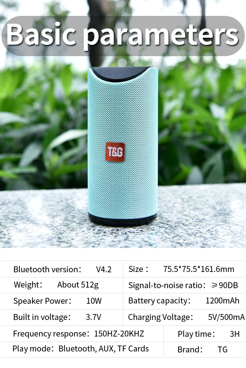 TG 113 Waterproof Portable Column Bluetooth Music Speakers Acoustic Column Ses sistemi Outdoor Boom Box Soundbar Subwoofer FM