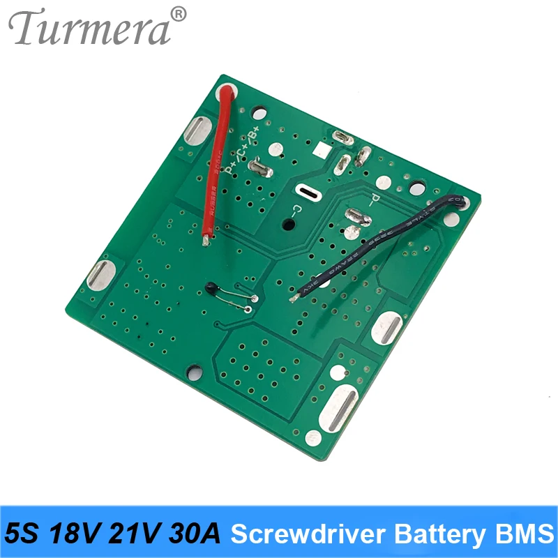 Turmera 5S bateria litowa 18V 21V 30A BMS z balansem dla wiertło do wkrętarki 20V 24V i odkurzacza