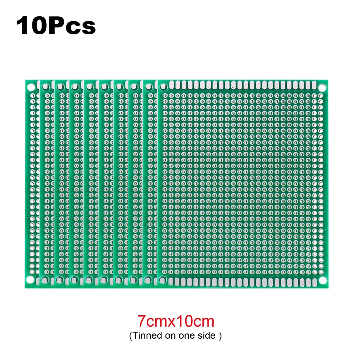 2 Stück PCB Prototyp-Platine Universal-Strippboard Einseitig Bedruckt 2x8 3x7 4x6 5x7 6x8 7x9 8x12 9x10 zum Löten – Detail 12