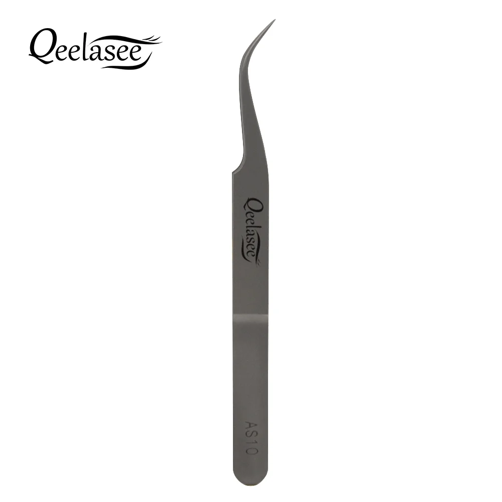 Qeelasee AS10 Wimpernpinzette aus Edelstahl, 2 Stück/Set, Volumen-Pinzette für Wimpernverlängerungen, Professionelle Make-up-Pinzette – Detail 8