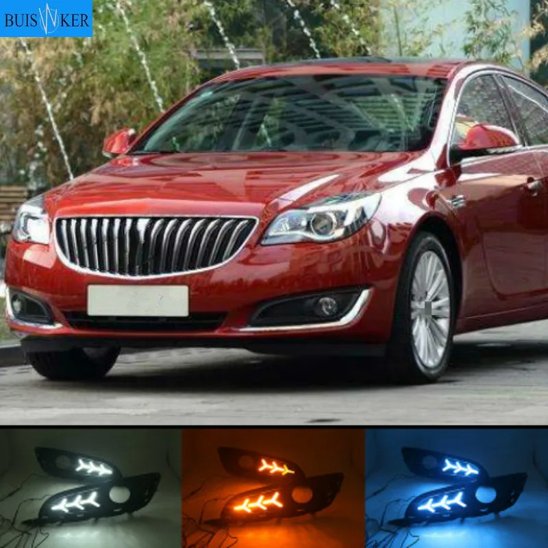 

2PCS LED For Buick Opel Regal Insignia 2013 2014 2015 DRL Daytime Running Lights Daylight With Turn Signal and Night Blue Lamp