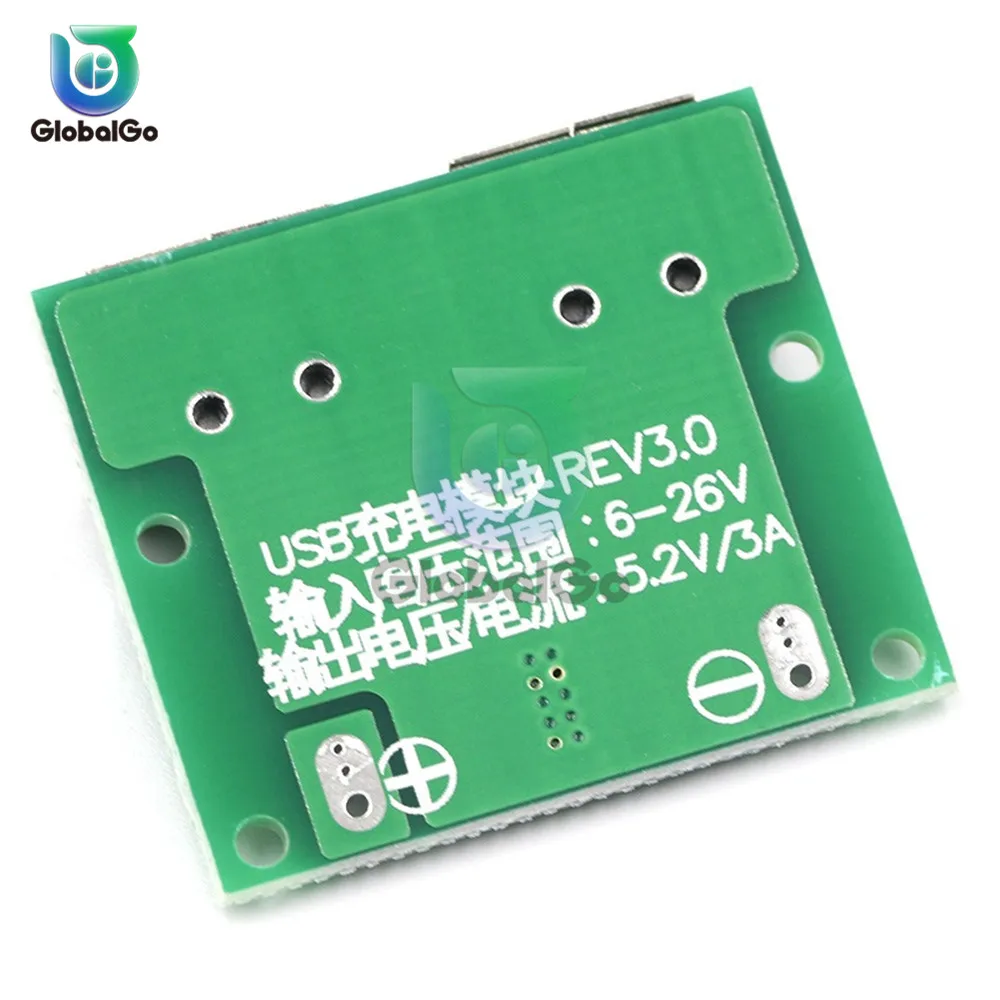 DC to DC 6-24V 12V/24V to 5.2V 3A Double 2 USB Charger Module DC Buck Step Down Converter 12v 5v Power Supply Module