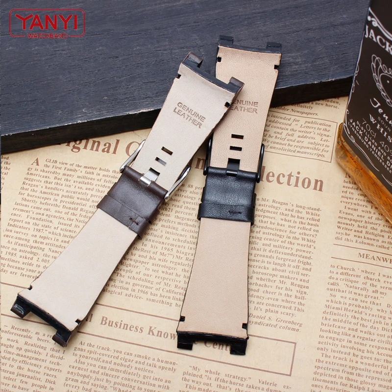 Genuine Leather Bracelet 32mm watchband for diesel watch strap wristwatches band for DZ1216 DZ1273 DZ4246 DZ4247DZ287 watch band