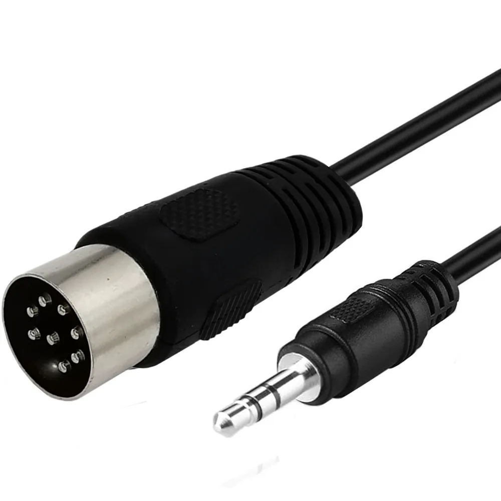 Din 8 Pin do 3.5mm kabel 8Pin Din męski wtyk do 3.5mm męski Adapter Audio kabel do instrumentu muzycznego sprzęt audio 0.5m-3m