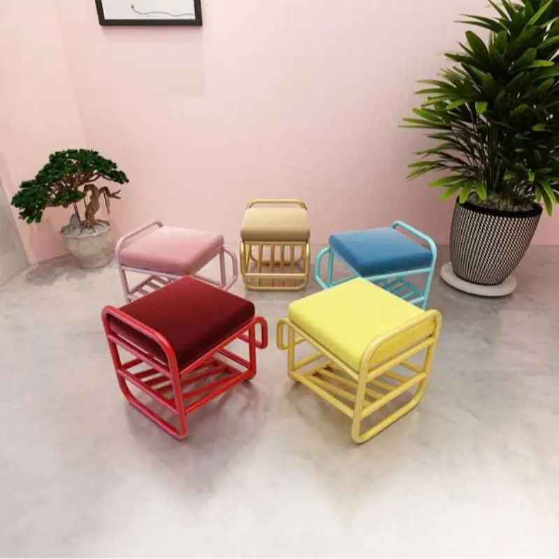 

Детская мебель Children Furniture Family Nordic Light And Decoration Shoe Stool Lazy Door Bending Free Stools Shoes Rack One