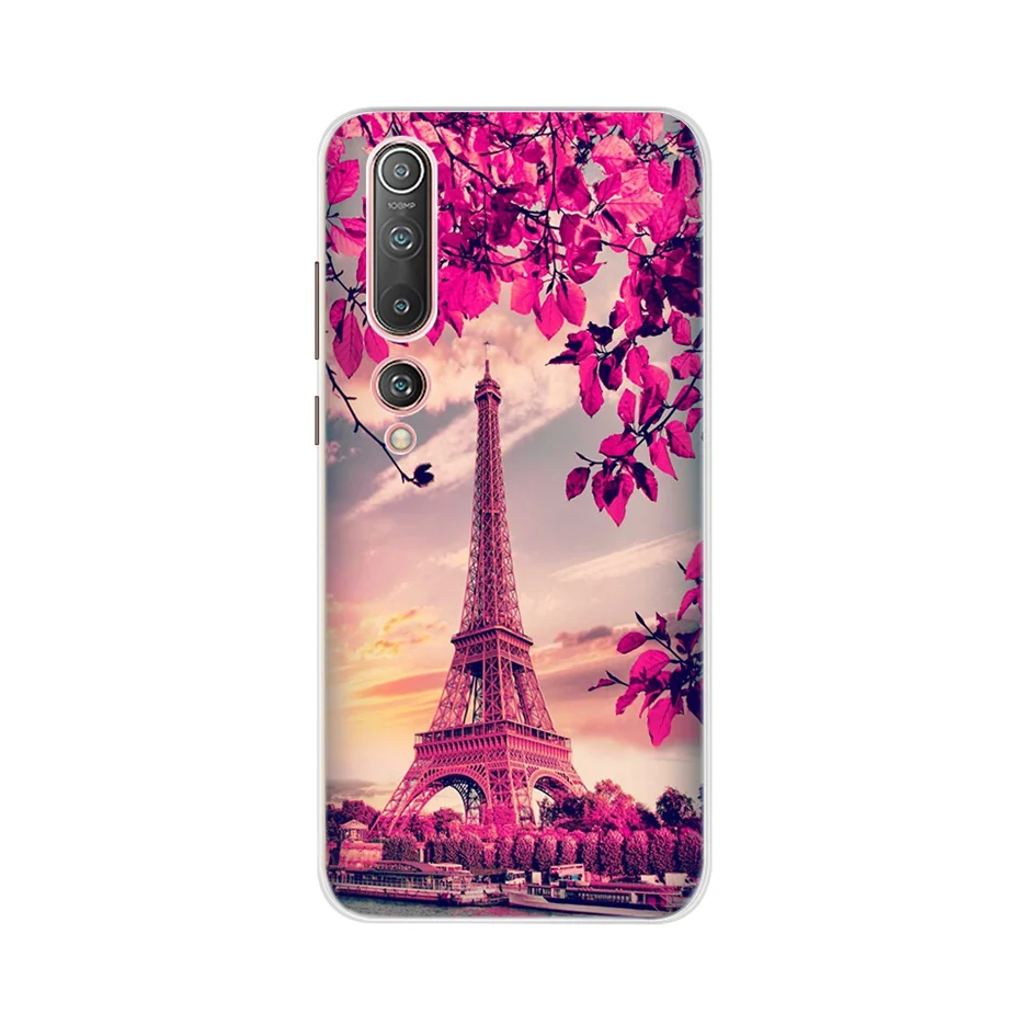 Cool Painted Case For Xiaomi Mi 10 Pro Cover New Fashion Flower Phone Case For Xiaomi Mi10 Mi 10 Pro Soft TPU Fundas Bumper Bags