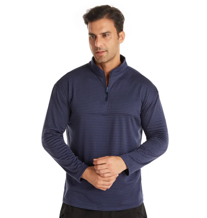 New checkered polar fleece tactical training thermal underwear outdoor sports cycling clothes men\'s bottoming shirt