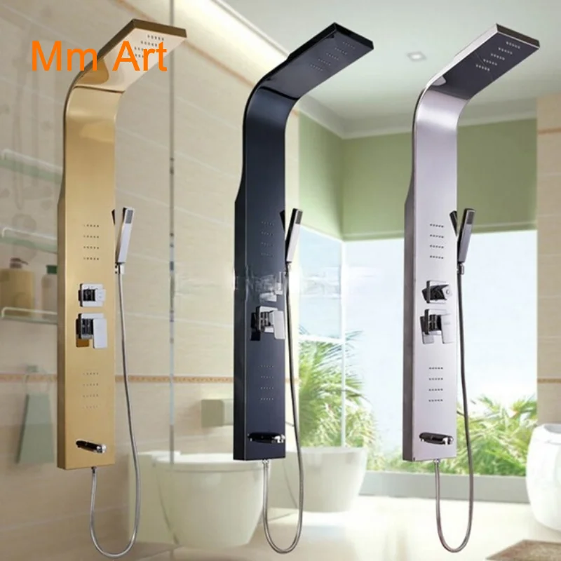 

(A1034) top grade Multifunctional massage 304 Stainless Steel shower Panel