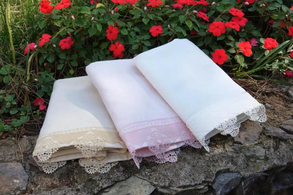 Sparkle Needle embroidered towel 3'lü set, 3 pcs towel