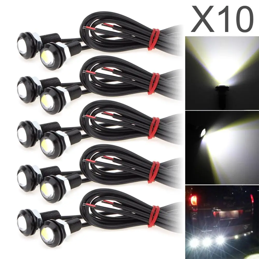 9W 18mm 23mm White 5730 LED Eagle Eye Car Fog Light DRL Bulb Turn Signal Reverse Backup Parking Lamp Daytime Running Light 