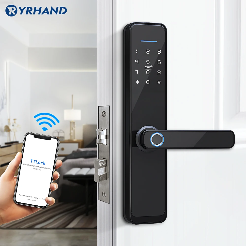 Smart Fingerprint Lock Security Door Lock Smart Keyless Smart Deadbolt Door Lock Digital App RFID Door Lock Smart Home Door Lock