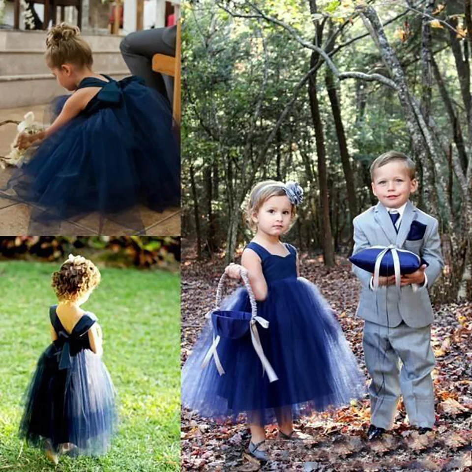 

Off-Shoulder Bow Sleeveless Kids Custom Formal Wear Birthday Christmas Girls Pageant Wedding Party Events Flower Girls Dresses