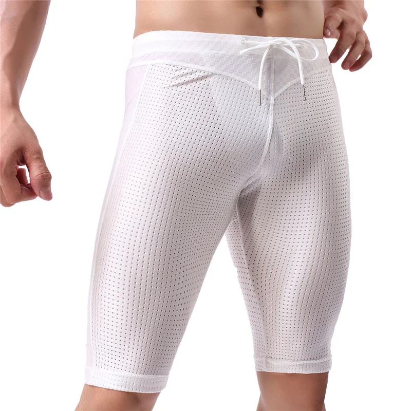 Summer Men\'s Mesh Cool Compression Breathable Casual Tight Shorts Bodybuilding Sport Jogging Shorts Fitness Running Sweat Shorts