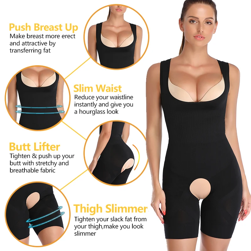 Slimming Underwear Bodysuit for Women Compression Full Body Shaper Shapewear Waist Trainer Butt Lifter Under Bust Corset Girdle