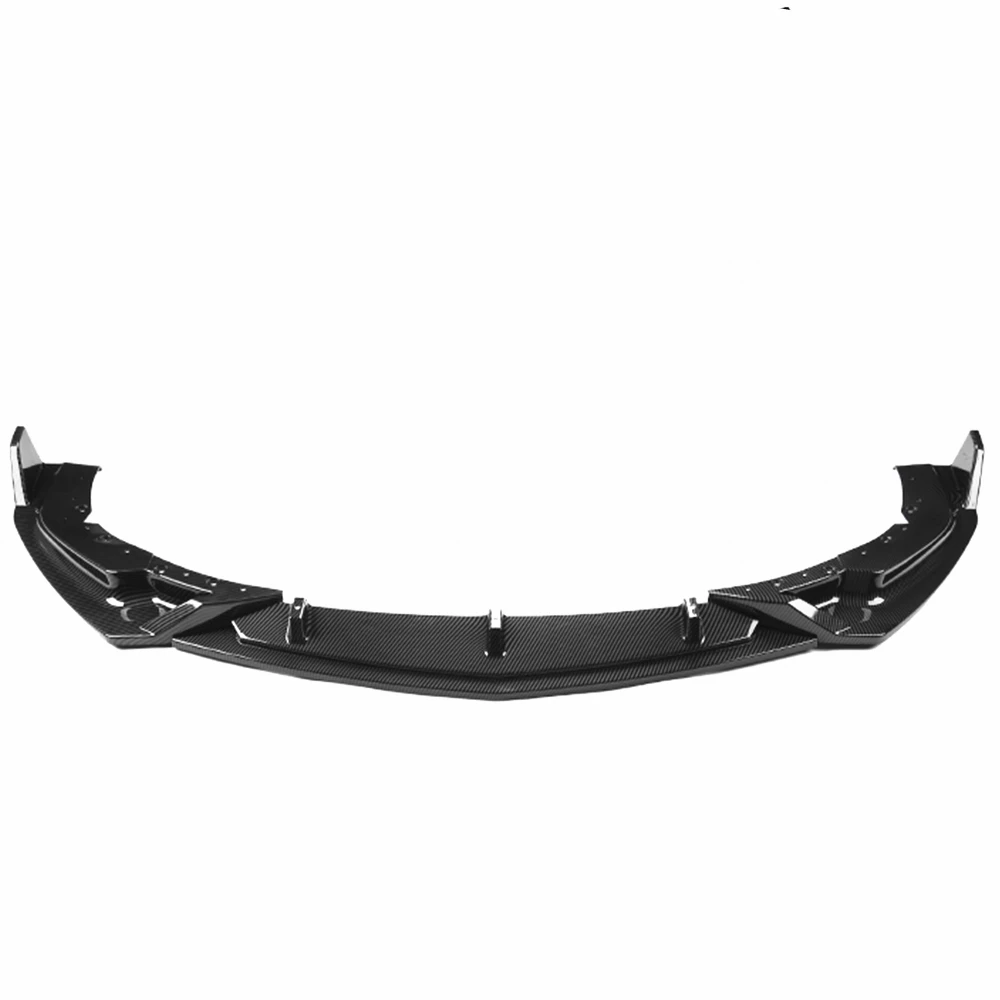 For Cadillac CT4 2020-2025 Front Bumper Spoiler Lip Carbon Fiber Look/Gloss Black Car Lower Body Kit Guard Plate Splitter Blade