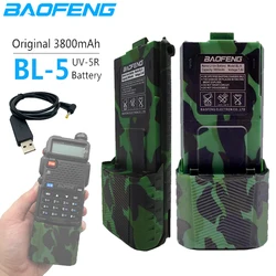 BL-5 3800 2600mah baofeng UV-5R 7.4 v リチウムオン電池 uv 5R usb 充電ケーブルトランシーバー UV5R UV-5RE プラス BF-F8 + UV-5RA uv5r