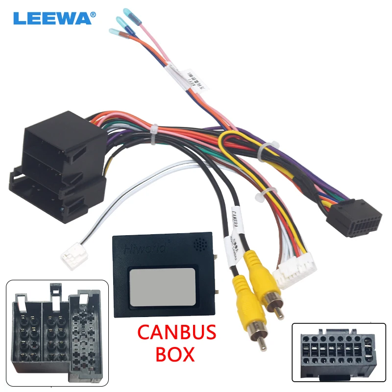 

LEEWA Car 16pin Audio Wiring Harness With Canbus Box For Great Wall Hover H6 Aftermarket Stereo Installation Wire Adapter #6602