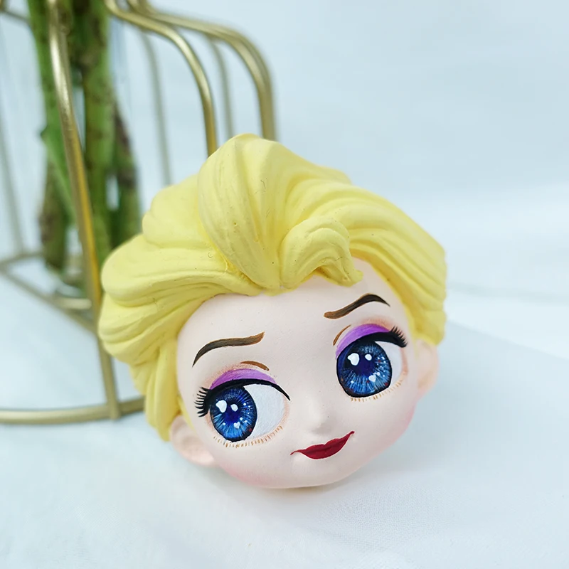 Cartoon Princess Doll Head Face Silicone Mold Fondant Cakes Decoration Mould Sugarcraft Chocolate Baking Tool For Cake Gumpaste