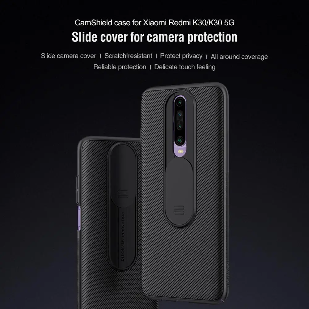 Xiaomi Redmi K30/K30 5G Nillkin phone case CamShield Case Slide Camera Cover Protect Privacy Classic Back Cover for xiaomi case