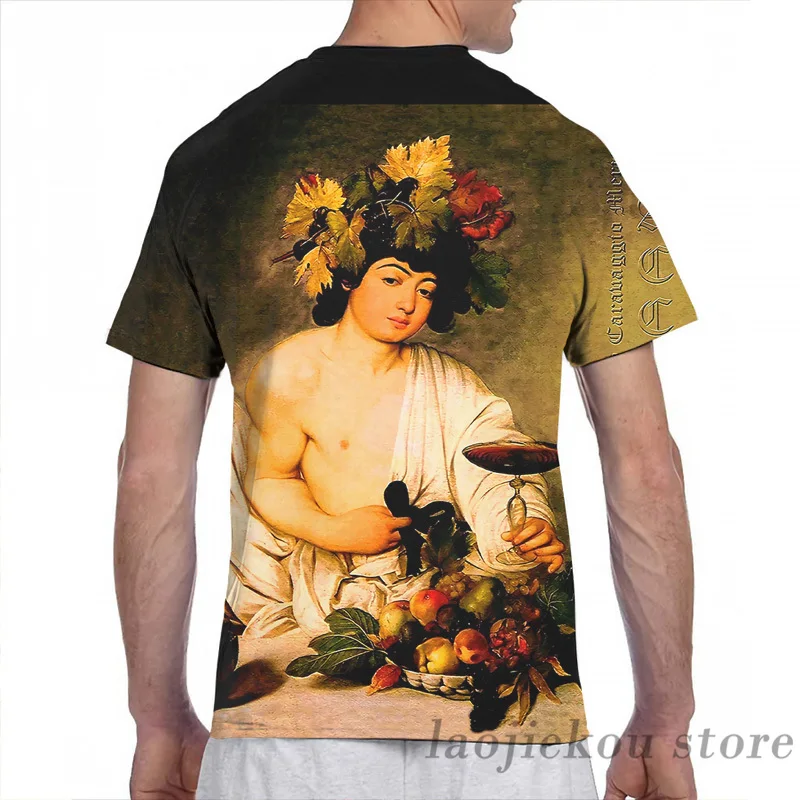 Bacchus Michelangelo Merisi da Caravaggio men T-Shirt women all over print fashion girl t shirt boy tops tees