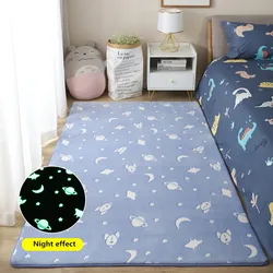 Luminous Moon Stars Bedroom Rug Kids Room Living Room Carpet Baby Crawling Area Rug Memory Foam Bathroom Kitchen Mat Doormat