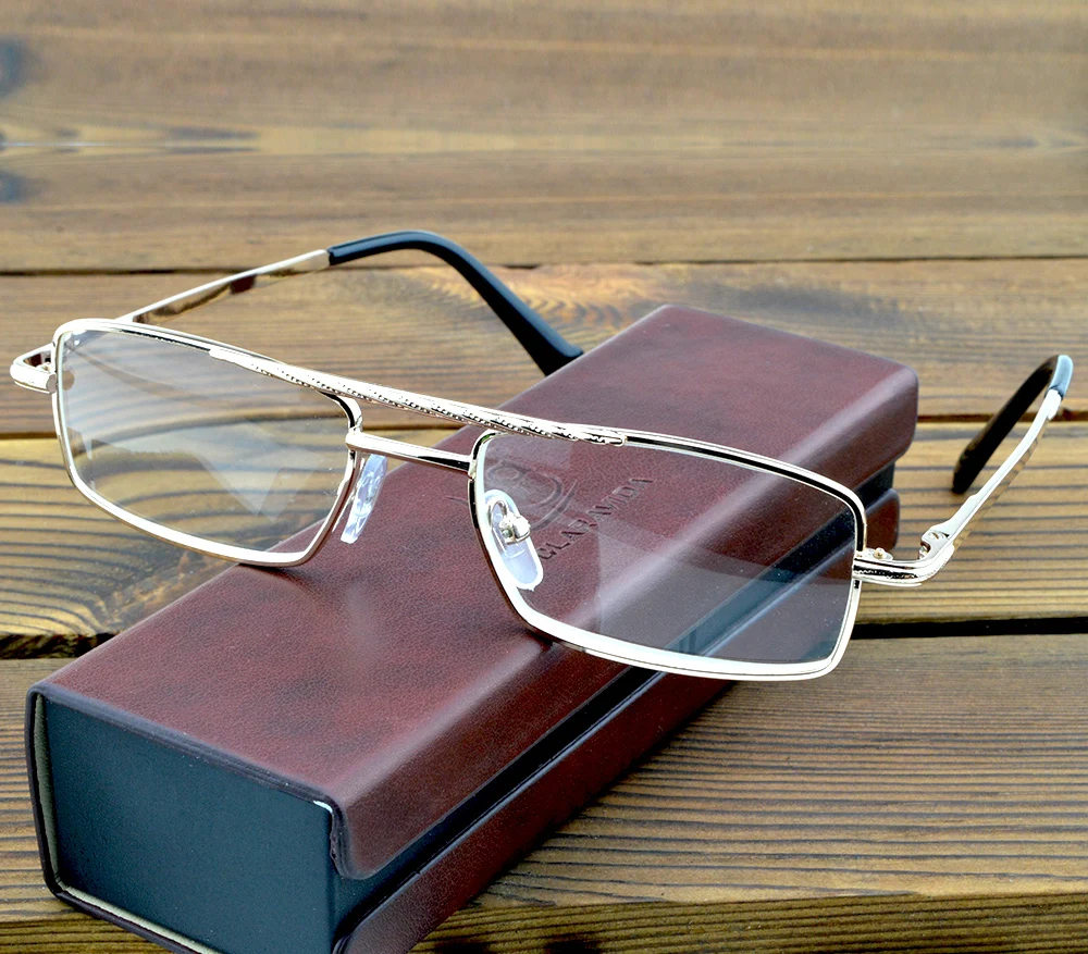 Lentes de vidrio resistentes a la abrasión, gafas de lectura con marco rectangular de doble puente + 0,75 + 1 + 1,25 + 1,5 + 1,75 + 2 + 2,5 + 2,75 a