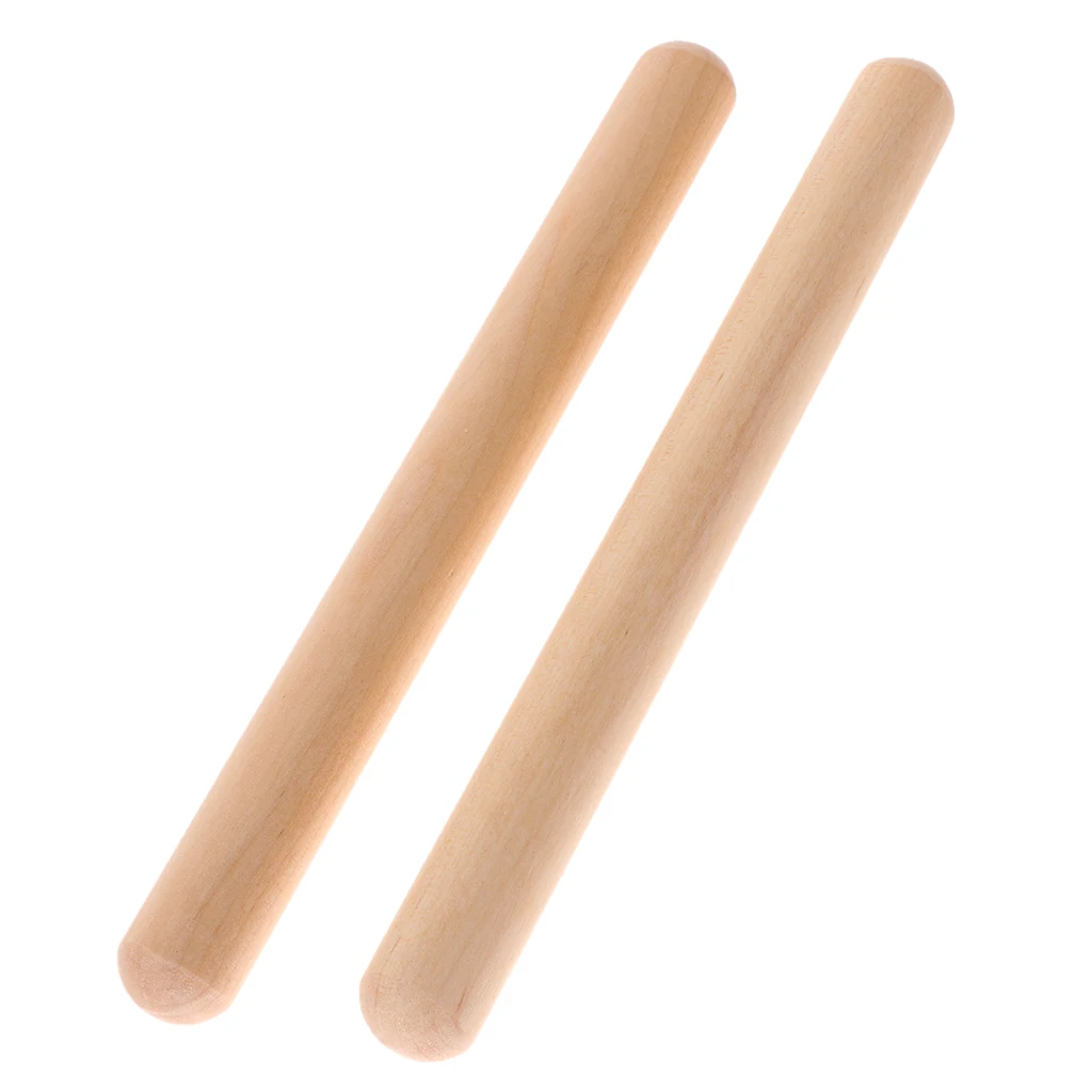 2 Pack Claves Musical Instrument, Percussion Instrument Rhythm Sticks for The Young Musicians and Beginners