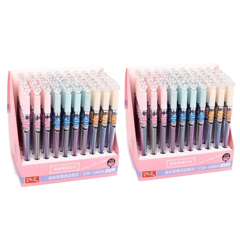 0.5มม./0.7มม.สีสันดินสอ Art Sketch Drawing สีอัตโนมัติเติม2B