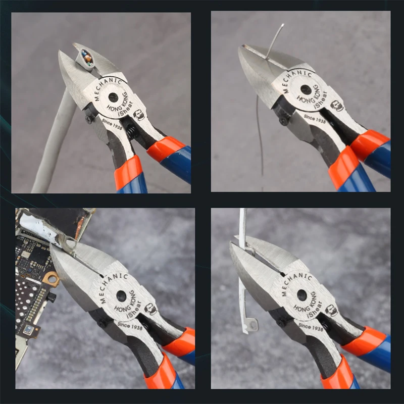 MECHANIC precision diagonal pliers are suitable for wire and cable cutters, high hardness electronic maintenance manual tools