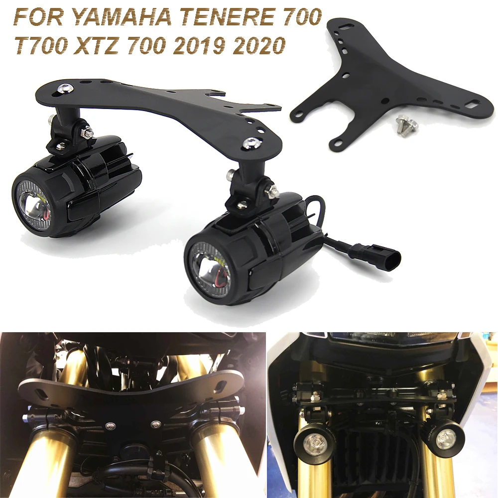 

For YAMAHA Tenere 700 T700 XTZ 700 Motorcycle Fog Lights Auxiliary Light Bracket Driving Lamp 2019 2020