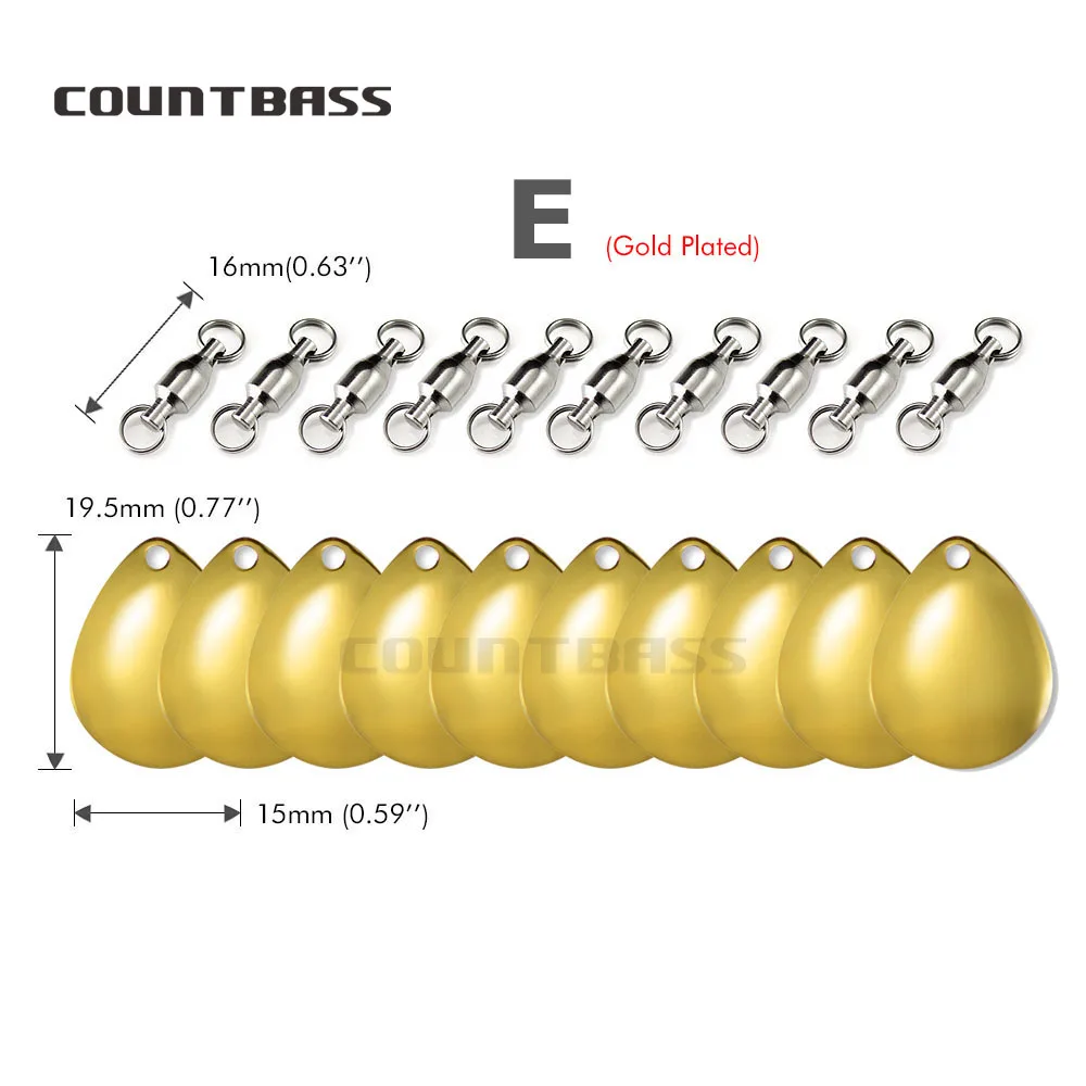 Spinnerbait Colorado Countbass - Oro y Bolas Níquel - imagen 4