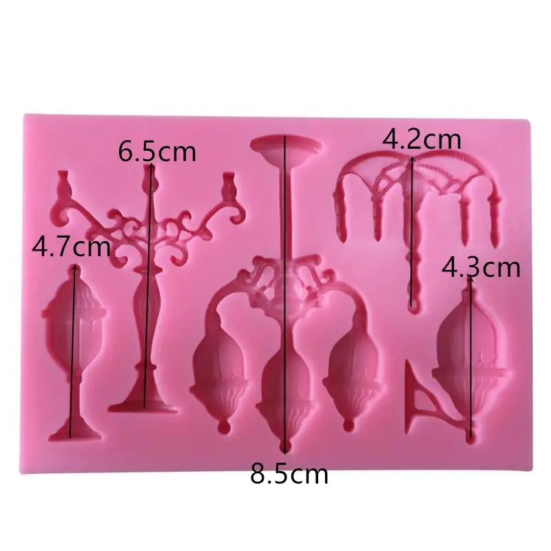 Street Light Baking House Gate Cooking Tools Silicone Mold For Baking Of Kitchen Accessories Fondant Sugar Craft Cake Decorating