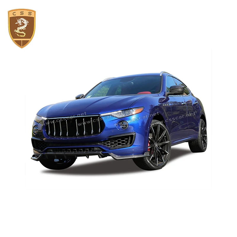 front lip side skirts diffuser spoiler aspec style carbon fiber body kit for Maserati Levante larte