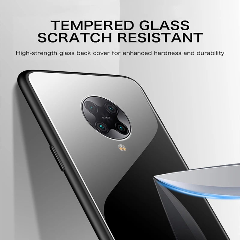 For Xiaomi Poco F2 Pro Case X3 M3 Tempered Glass Hard Back Cover For Poco M3 Pro 5G GT Redmi Note 10 Case Shockproof Coques Case