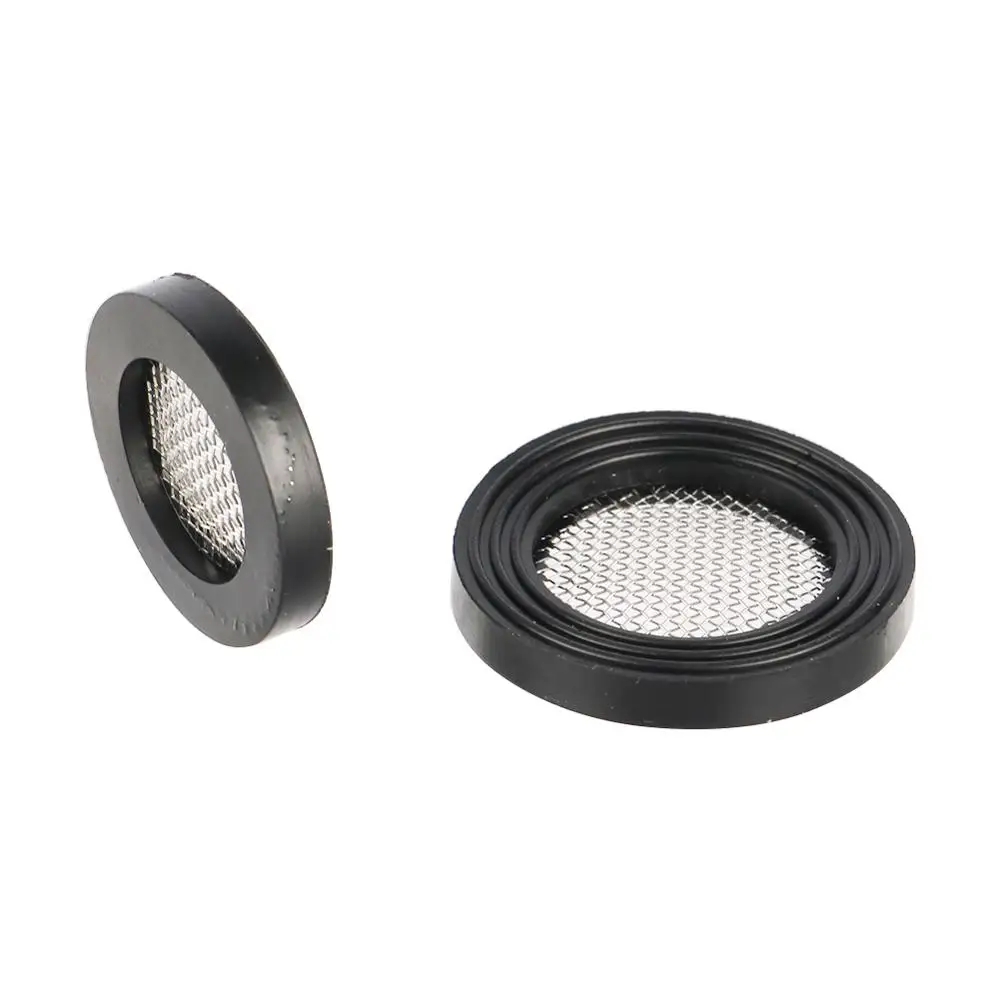 10 unids/lote junta tórica de sellado junta de manguera arandela de goma plana con red de filtro para ojal de grifo 1/2 "3/4" juntas de goma 40 malla
