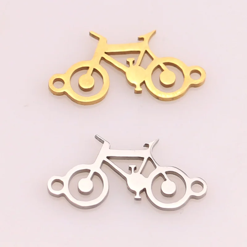 5pcs Stainless Steel Charm Necklace for Women Man Classic Bicycle Gold/Steel Color Choker Pendant Necklace Engagement Jewelry