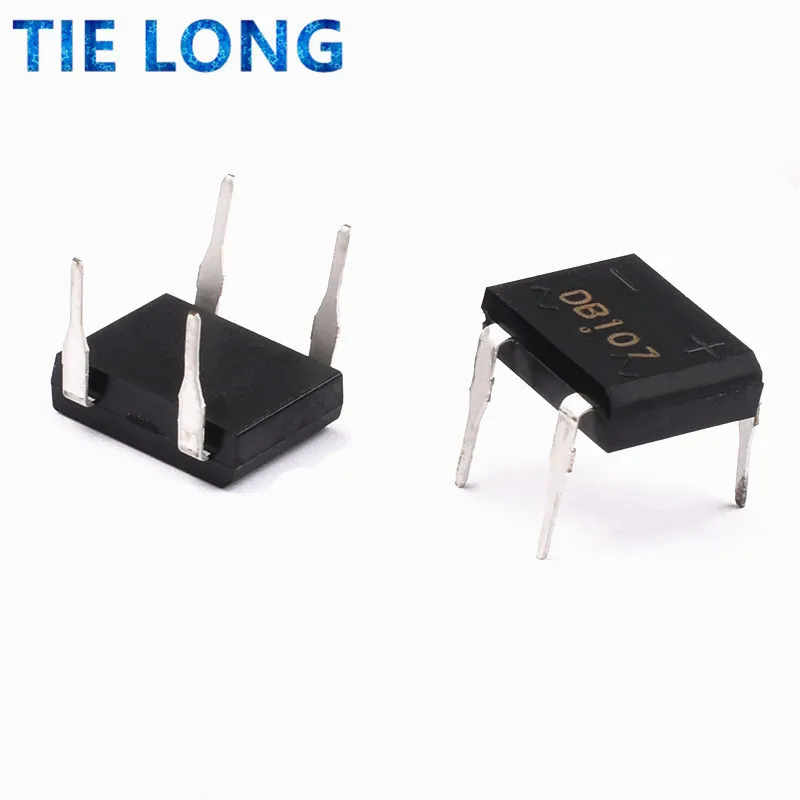 10pcs/lot DB107 DIP-4 1A 1000V Single Phases Diode Rectifier Bridge In Stock