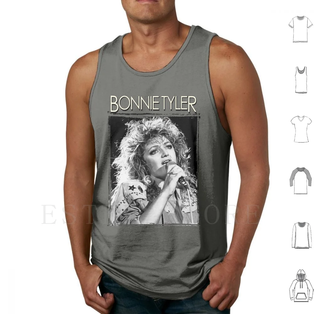 Bonnie Tyler Camisetas sin mangas Chaleco Algodón Bonnie Tyler Bonnie Tyler Holding Out For A Hero Heartache