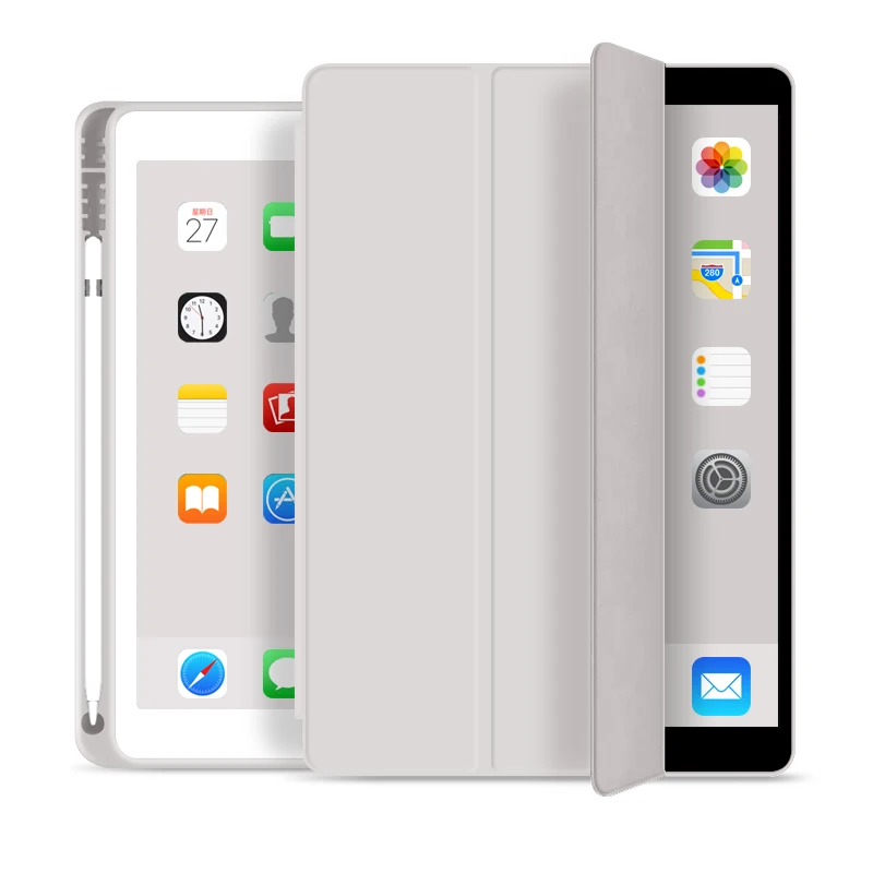 

Case for 2019 iPad 10.2 7th 2018 2017 9.7 Mini 4 5 2020 Pro 11 10.5 Air 3 Smart Cover with Pencil Holder iPad 5th 6th Generation