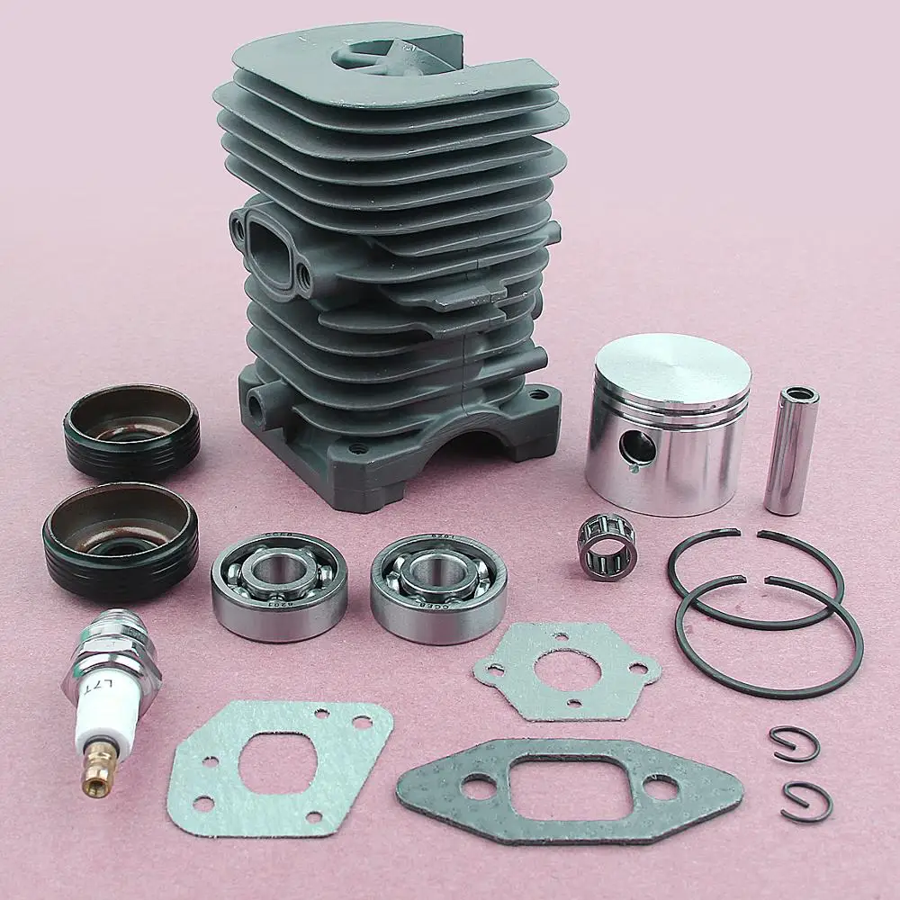 41.1Mm Gergaji Silinder dan Gasket Piston Assy Busi Beralur Bantalan Bola Kit untuk Mitra 350 Mitra 351