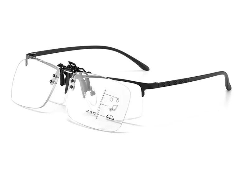 Clip-On-Lesebrille mit Vergrößerungsfunktion, Anti-Blaulicht, für Damen und Herren, zum Sehen in der Nähe und in der Ferne, Clip-Linsen, Presbyopie-Brille +1,0~+3,5 – Detail 15